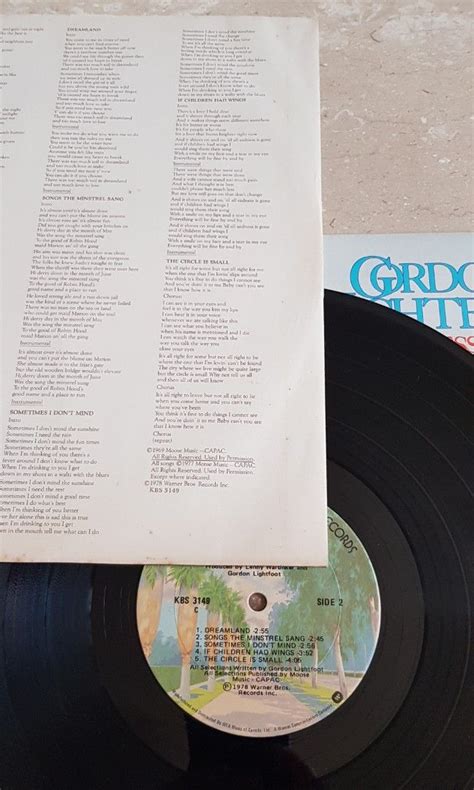 Gordon Lightfoot Lp Vinyl Record Hobbies Toys Music Media Vinyls