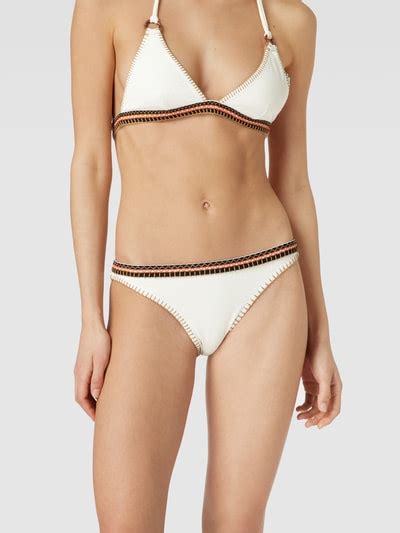 Banana Moon Bikini Slip Mit Strukturmuster Modell Wina Offwhite