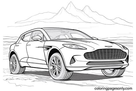 Aston Martin DBX Coloring Page - Free Printable Coloring Pages