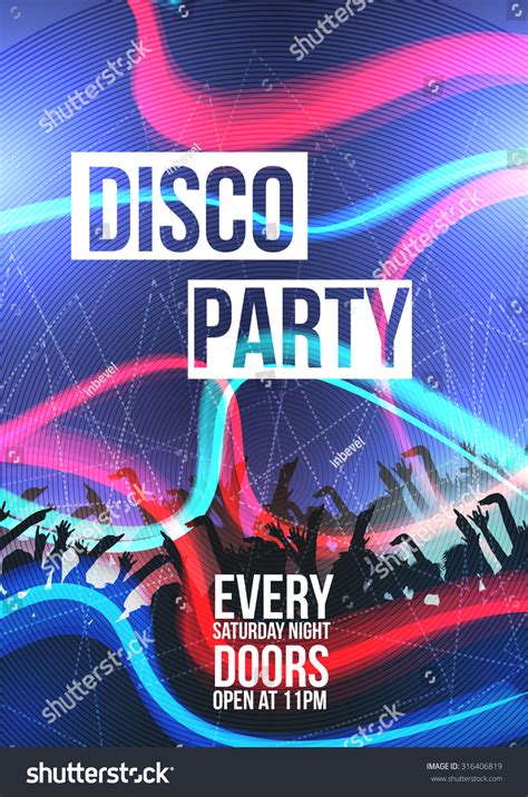 Disco Party Background Vector Illustration Stock Vector (Royalty Free ...