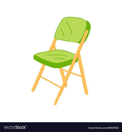 Sit folding chair cartoon Royalty Free Vector Image