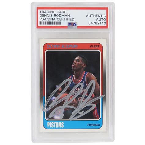 Dennis Rodman Signed Fleer Rc Psa Pristine Auction