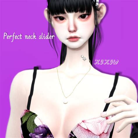 [KIKIW]Perfect neck slider | Sims 4 children, Tumblr sims 4, Sims 4 cc eyes