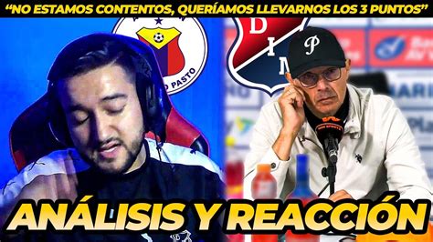 Análisis y reacción rueda de prensa Pasto 0 vs 0 Medellín 2023 YouTube