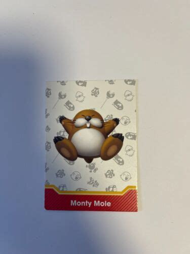 Super Mario Enemy Card 104 Monty Mole Trading Card Panini Ebay