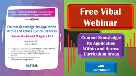 Vibal Live Now Content Knowledge Its Application Within And Across