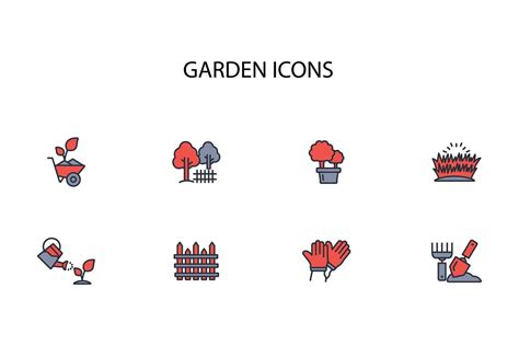 Garden Icon Seteditable Strokelinear Style Sign For Use Web Design