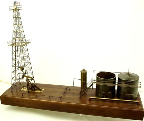 Working scale model of an oil rig