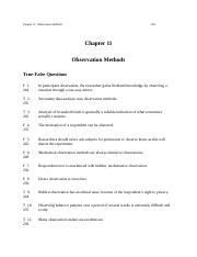 Ch11 Docx Chapter 11 Observation Methods 100 Chapter 11 Observation