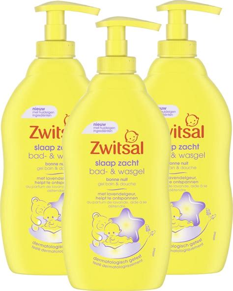 Zwitsal Slaap Zacht Bad Wasgel Lavendel 3 X 400ml