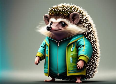 Premium Photo 3d Character Astronaut Hedgehog Fashionable Dressed