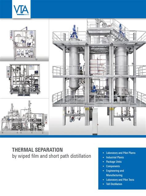 Short Path Evaporation Vta Verfahrenstechnische Anlagen Gmbh And Co Kg