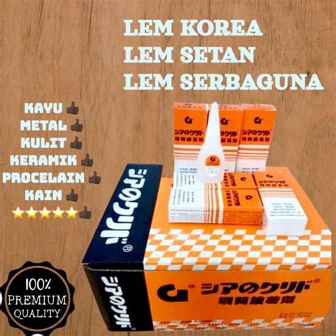 Jual Lem Korea Lem G Lem Cyanoacrylate Adhesive W Per Box Di