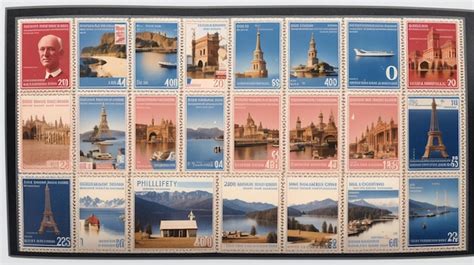 Premium AI Image | A collection of postage stamps from the united ...