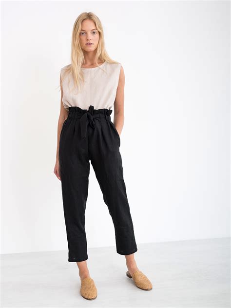 Noah Paper Bag Linen Pants Love And Confuse