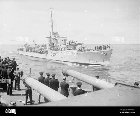 The Interception Of A Neutral Vessel At Sea By One Of Hm Warships July 1941 A Destroyer