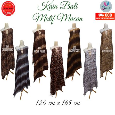 Jual Kain Bali Pantai Kain Bali Motif Macan Baru Rumbai Standar