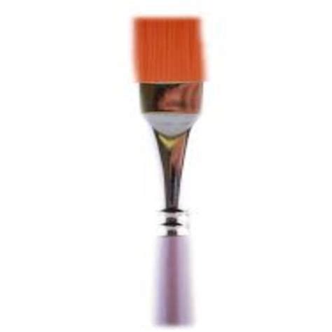 Manually Operated Wood Handle And Nylon Hair Artist Flat Paint Brushes