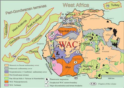 Main Geological Units In West Africa From Fabre And Li Geois