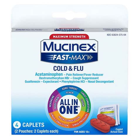 Mucinex Fast Max Maximum Strength Cold Flu Sore Throat