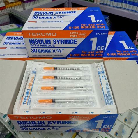 TERUMO Insulin Syringe With Needle 30 Gauge X 3 8 1cc 100pcs