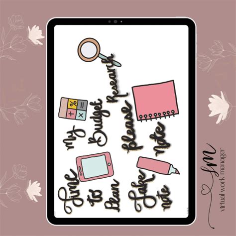 Cute Stickers Set 1 Virtual Work Manager