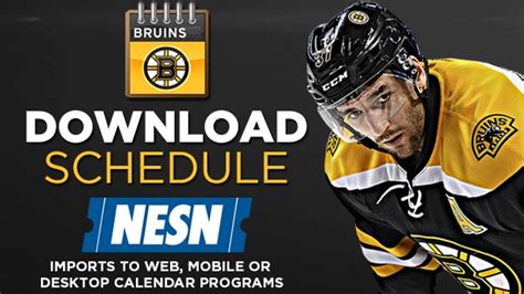 Download Boston Bruins Schedule - NESN.com in 2023 | Bruins, Boston ...