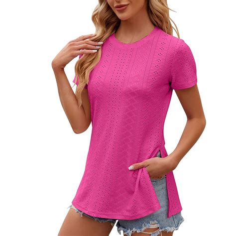 Up To 50 Off S Lukkc Lukkc Summer Tops For Women Trendy Crewneck Basic Fashion Tops Loose Fit