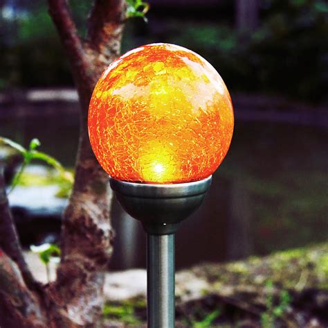 Roma - solar ground spike light with amber LED | Lights.co.uk