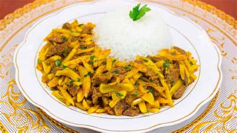 🥇 Olluquito Con Carne 🍲 Comidas Peruanas