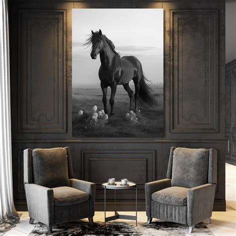 Black and White Horse Art | MusaArtGallery™