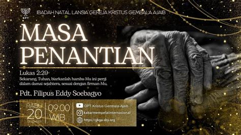 Ibadah Natal Lansia Desember Pdt Filipus Eddy Soebagyo