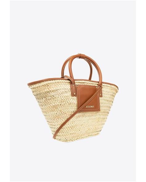 Jacquemus Le Panier Soli Basket Tote Bag In Natural Lyst