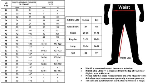 Trousers Size Chart Conversion Men Women, 59% OFF