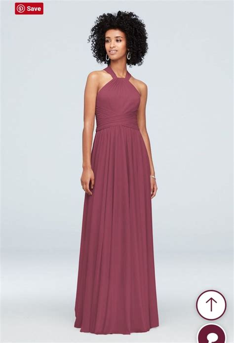 David S Bridal Chianti Halter Bridesmaid High Neck Bridesmaid Dresses