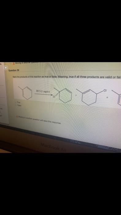 Solved Question 39 Mark the produacts of this reaction as | Chegg.com