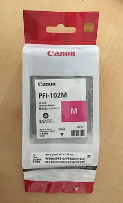 Genuine Canon Ink Pfi Magenta Ipf Inc