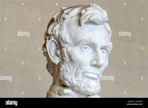 Abraham Lincoln monument inside Lincoln Memorial, built to honor the ...