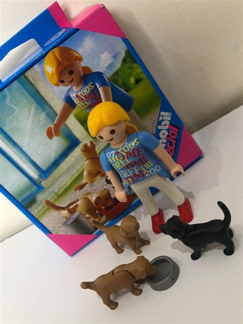 Playmobil Woman With Puppies Ebay