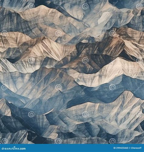 Seamless Top View Of Mountain Ranges Stock Photo Image Of Mountain