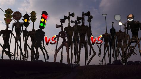 All Siren Head Vs All Light Head Vs All Traffic Light Head Youtube