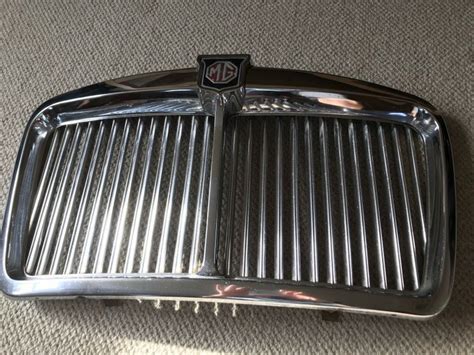 Pièces Rare Mg Classic Car Front Grill Grille And Mascot Emblem Hood