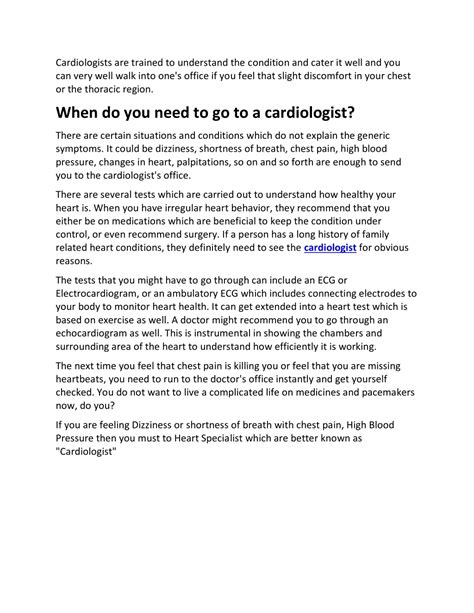 Ppt What Cardiologist Do And Why You Should Visit Cardiologist