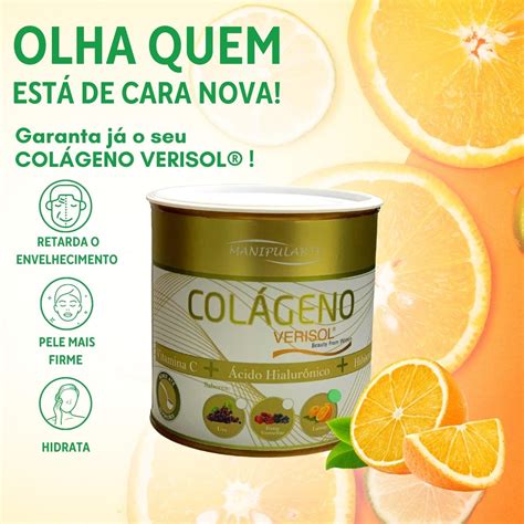 Colágeno Verisol Com Ácido Hialurônicovitamina C E Hibiscus Extrato