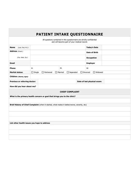 Hospital Intake Sheet ≡ Fill Out Printable Pdf Forms Online