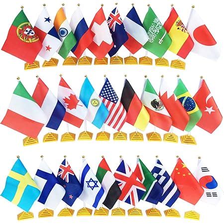 Amazon Anley Countries Deluxe Desk Flags Set X Inches