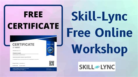 Skill Lync Free Workshop With Certificate Youtube