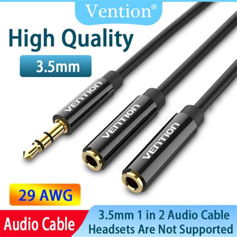 Vention Audio Splitter Jack Aux Earphone In Extension Cable