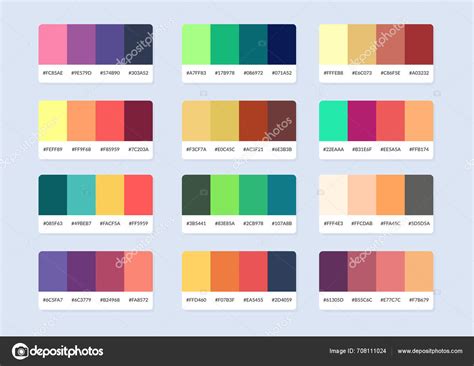 Image vectorielle Échantillons Catalogue Palette Couleurs Pantone Hex