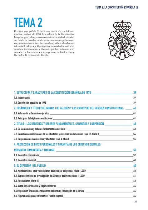 Temario Nacional 2 Amtes TEMA 2 LA CONSTITUCIN ESPAOLA I 37